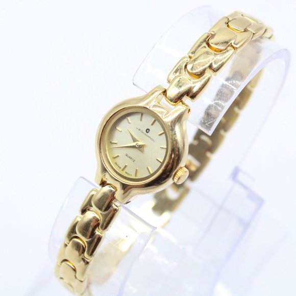 Vintage J.B Champion Watch Womens Gold Tone Stainless Steel Classic Gold Dial - Picture 4 of 8